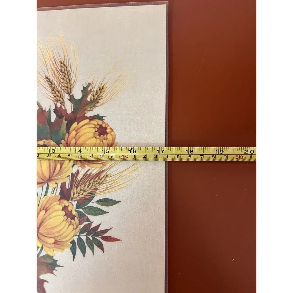 Vintage‎ Set Of 2 Fall Winter Reversible Laminated Placemat Nature 1970s Retro